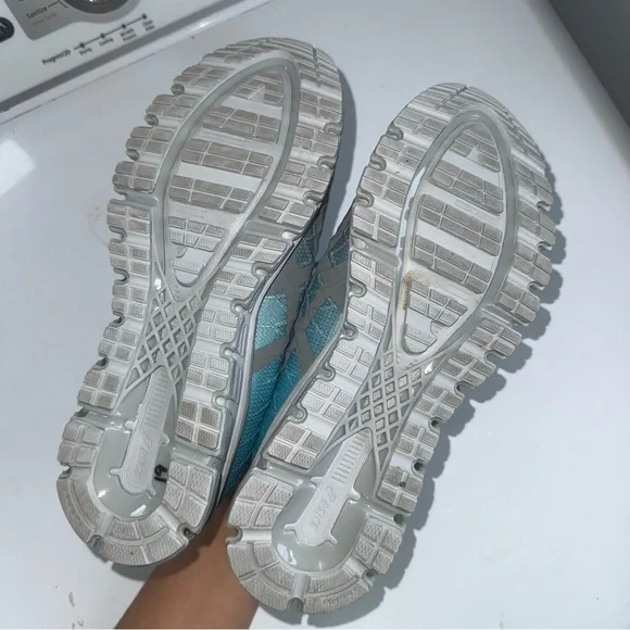 ASICS | Gel-Quantum 180 Womens running shoes Grey & Blue | Size 8.5 - Picture 8 of 9